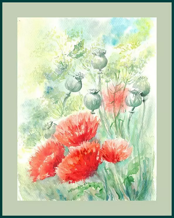 Maria Roszkowska - Maki w ogrodzie