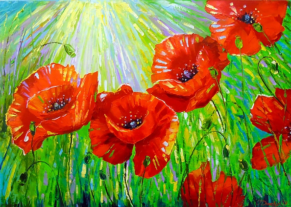 Olha Darchuk - Poppies in the sunlight