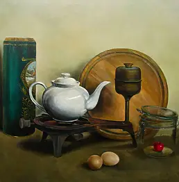 Maria Sadowska, Pora na konfitury, Obraz olejny - płótno, 80 x 60
