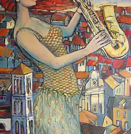 Anna Maria Rusinek, утро, Акрилова картина - холст, 70 x 100