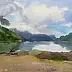 Krzysztof Michalski, Matinée au lac de barrage en Slovaquie, Aquarelles - papier, 56 x 38