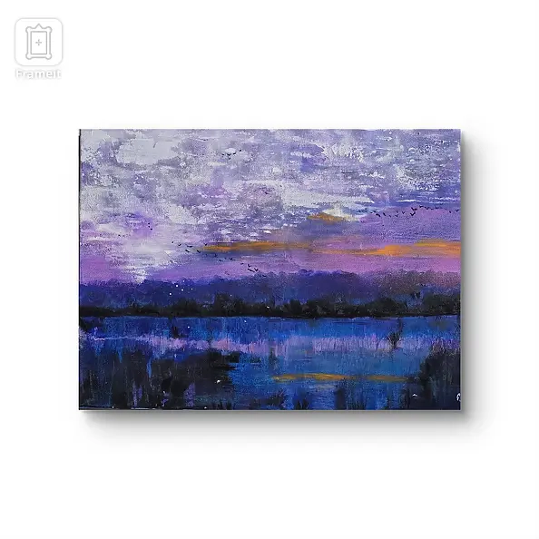 Ewa Mościszko - Poranek,  obraz akrylowy na płótnie 70x50x1cm 