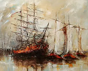 Elżbieta Brożek - Poranek w porcie