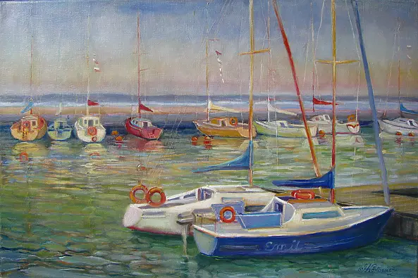 Małgorzata Wójtowicz Cichoń - Port w Kątach Rybackich