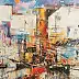 Dariusz Grajek, Port w słońcu..., Obraz akrylowy, Obraz olejny - płótno, 79 x 80