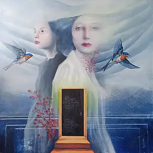 Ben Skydale, Portal 4, Acrylgemälde - Leinwand, 80 x 80