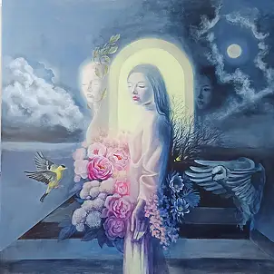 Ben Skydale, Portal 5, Obraz akrylowy - płótno, 80 x 80
