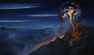 Rafał Hader, Portal, Oil painting - canvas, 50 x 35