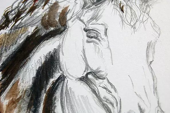 Amelia Augustyn - Portet z kwiatami