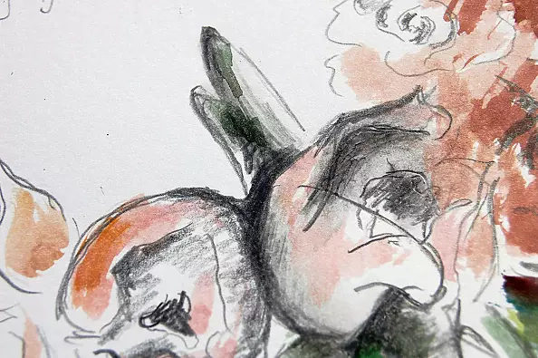 Amelia Augustyn - Portet z kwiatami