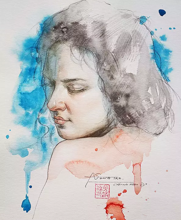 Hongtao Huang - Portrait of girl