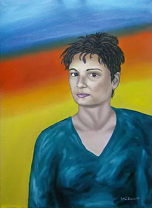   -  Portret z czerwonym niebem 