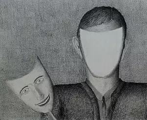 Witold Maciejewski - Portrait with mask