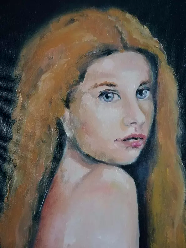 Małgorzata Gazduła - Portrait of long-haired girl