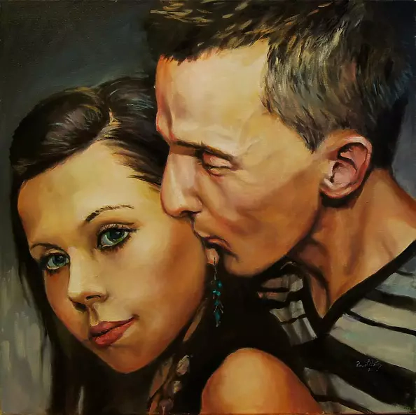 Paweł Wołos - Portret Marcina z żoną