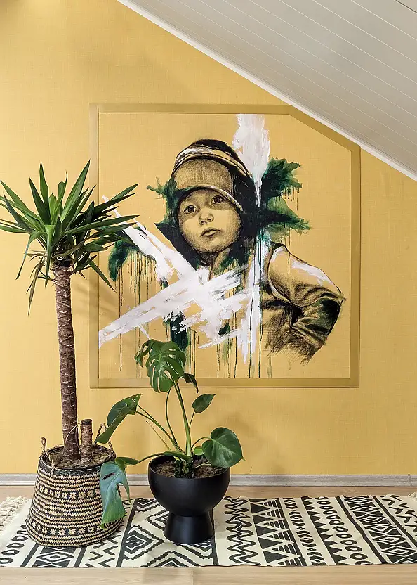 Adrianna Pomykacz, Portrait of a girl in green, Watercolors, Impasto, Charcoal - inne, 150 x 160