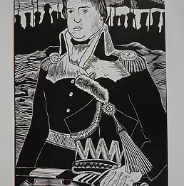 Wieńczysław Mazuś - Portrait of General H.Dąbrowski, "March, March Dąbrowski"