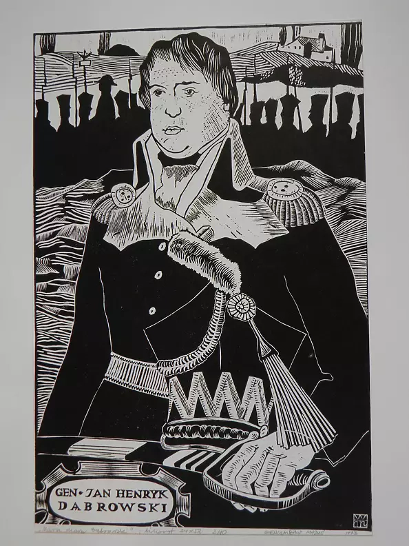 Wieńczysław Mazuś - Portret gen. H.Dąbrowskiego, "Marsz, marsz Dąbrowski"