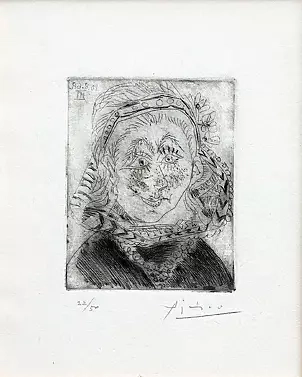 Pablo Picasso - Портрет голландской бюргерки - ПОДПИСАННЫЙ КОШЕЛЕК