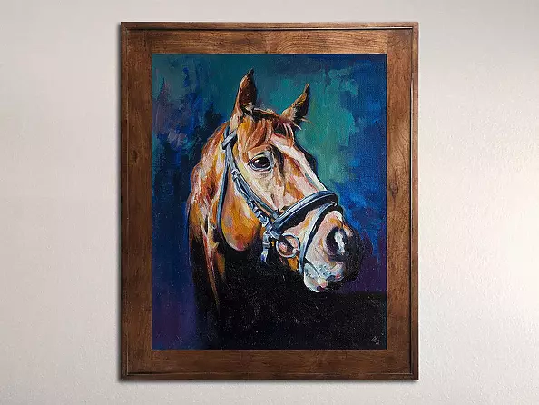 Anna Ewa Jarosz - Portrait of chestnut horse