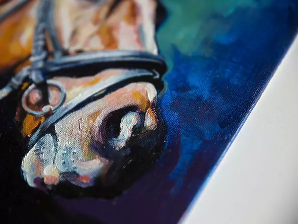 Anna Ewa Jarosz - Portrait of chestnut horse