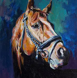 Anna Ewa Jarosz - Portret kasztanowego konia