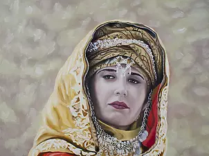   - Portret kobiety z chustą