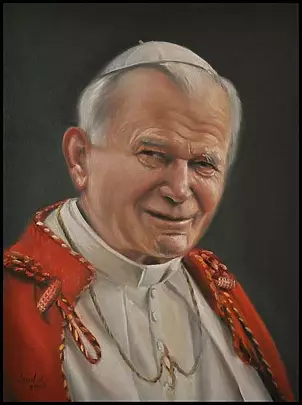 Damian Gierlach - Oil portrait POPE JOHN PAUL II HOLY Damian Gerlach