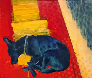   - Portrait of a dog oil on canvas 70x60 cm