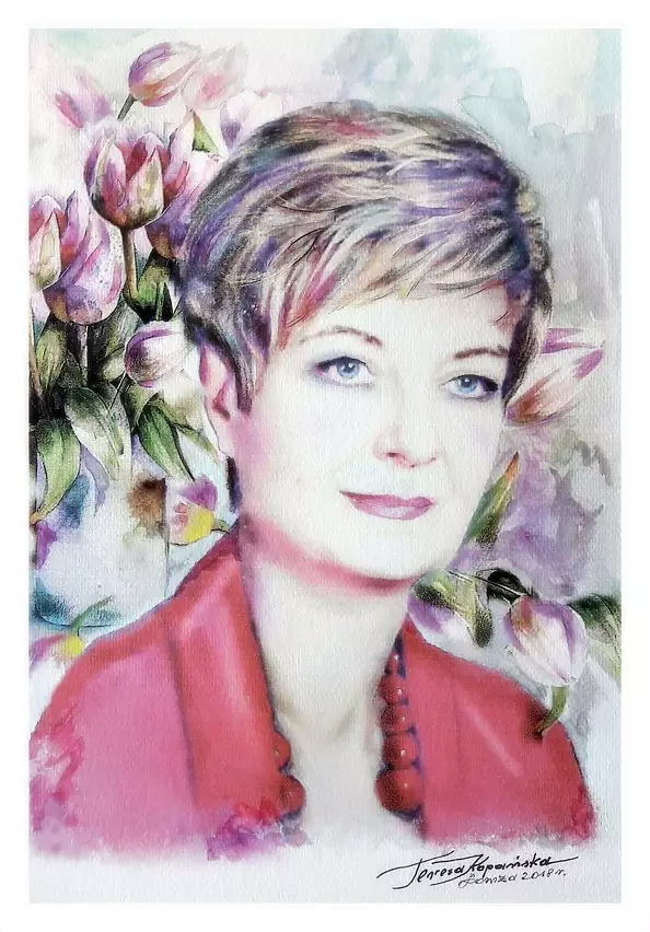 Teresa Kopańska - Portrait in watercolor