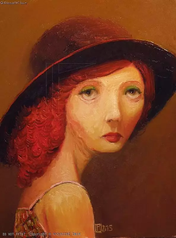 Krzysztof Iwin - Portrait in a hat