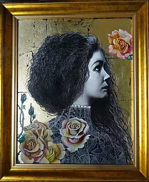   - Portrait in a lace dress