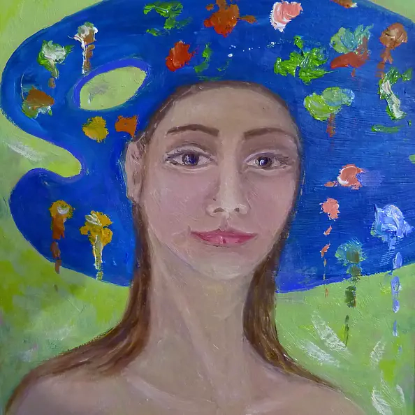 Elżbieta Goszczycka - Portrait in a golden frame