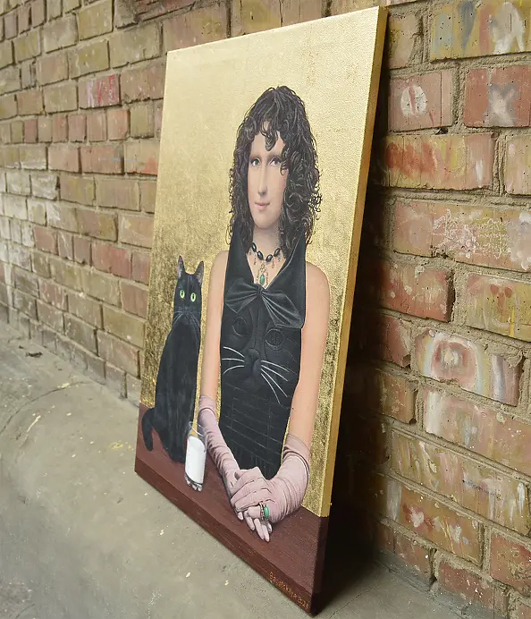 Nataliya Bagatskaya - Contemporary portrait "A glass of milk"