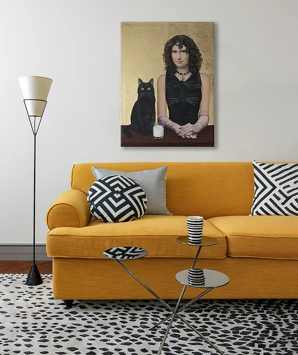 Nataliya Bagatskaya - Contemporary portrait "A glass of milk"