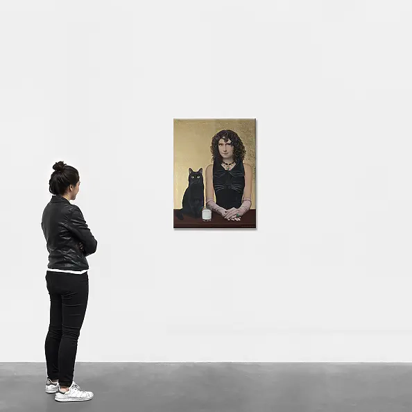 Nataliya Bagatskaya - Contemporary portrait "A glass of milk"