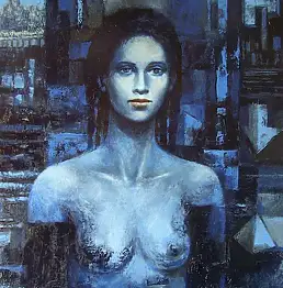 Mira Skoczek Wojnicka, Портрет Bordure, Масляная картина - холст, 50 x 50