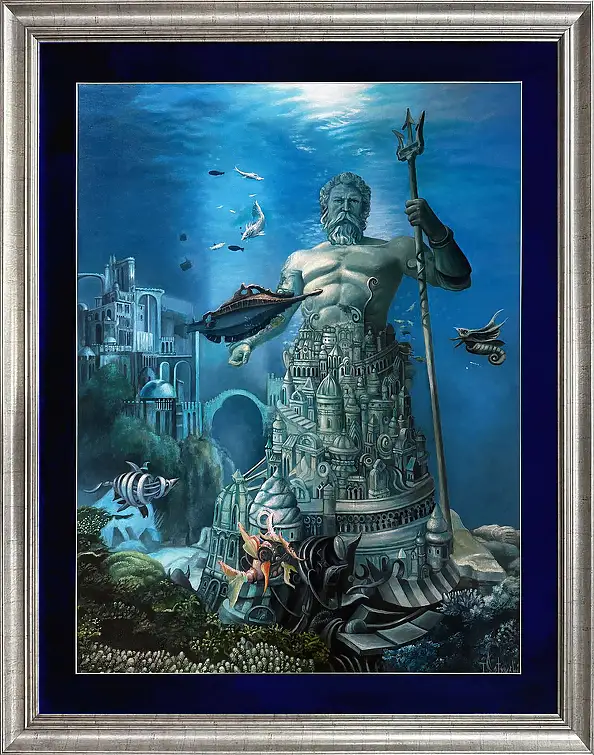 Tomasz Sętowski, Posejdon, Obraz olejny - płótno, 50 x 70