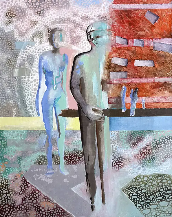 Anna Lupa Suchy, Powietrza!, Obraz olejny - płótno, 65 x 81