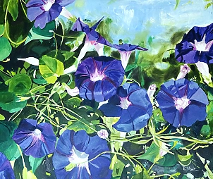 Ewa Słodzińska - Morning glory Oil painting 100/120 cm
