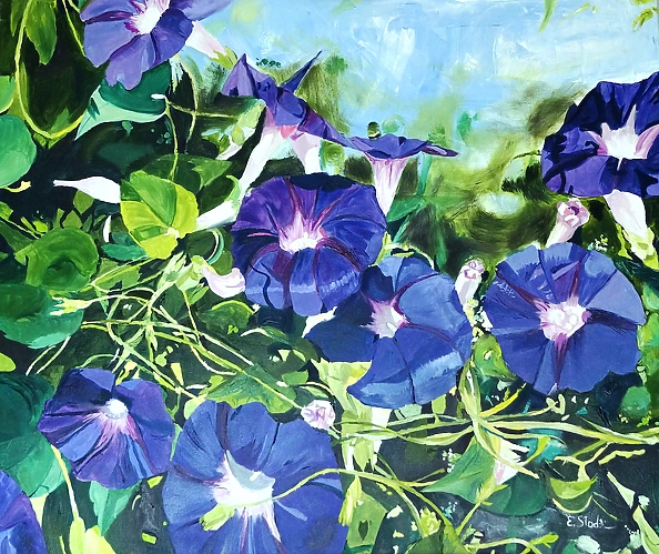 Ewa Słodzińska - Morning glory Oil painting 100/120 cm