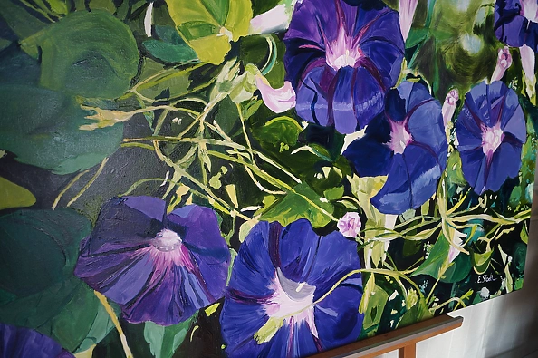Ewa Słodzińska - Morning glory Oil painting 100/120 cm