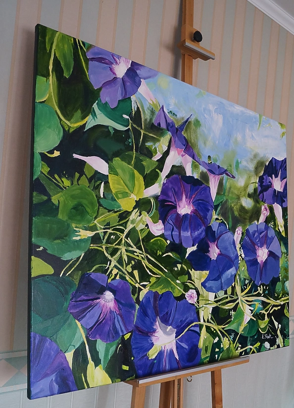 Ewa Słodzińska - Morning glory Oil painting 100/120 cm