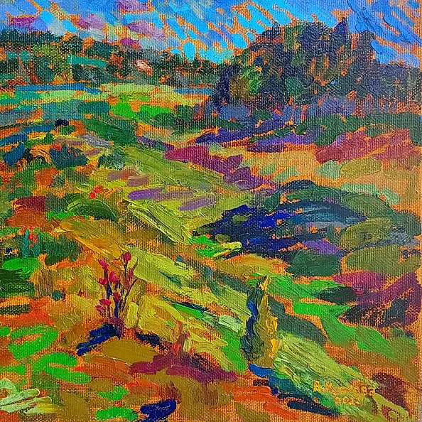 Anastasiia Kurkova, Poza chmurami, Obraz olejny - płótno, 80 x 60