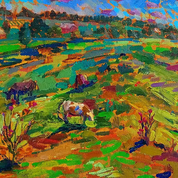 Anastasiia Kurkova, Poza chmurami, Obraz olejny - płótno, 80 x 60