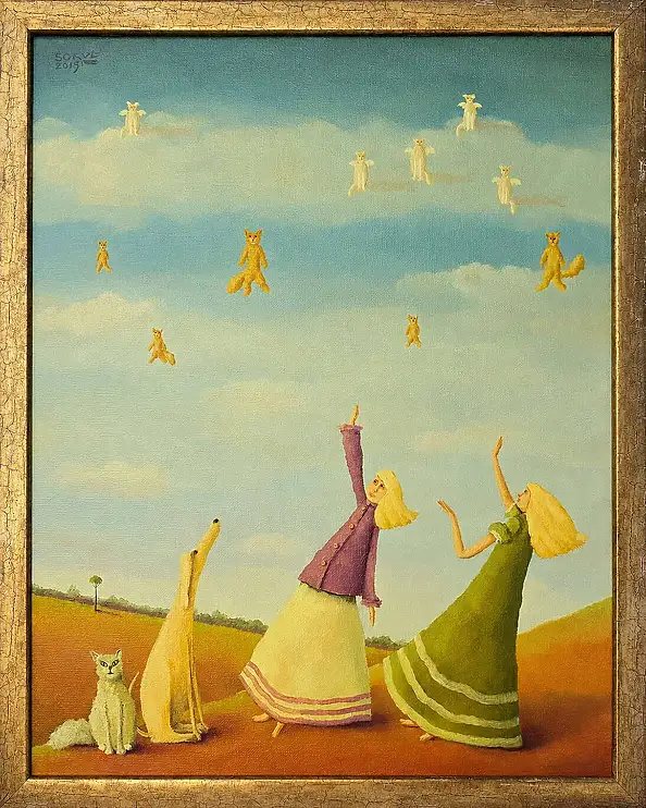 Leszek Sokół, Lebewohl, Ölbild - Leinwand, 40 x 50