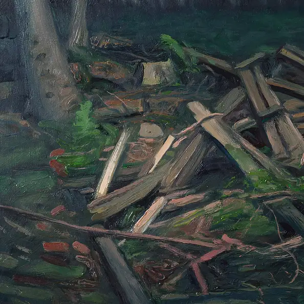 Wojciech Pater, Pozostałości, Obraz olejny - płyta, 60 x 40