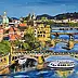 Krystyna Mościszko, Praga na plotnie 50x40x1 cn, Obraz akrylowy - płótno, 50 x 40
