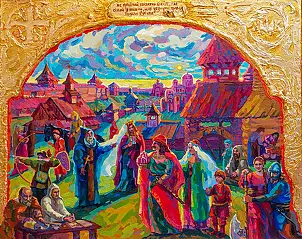 Anastasiia Kurkova, Prawda Jarosława, Obraz olejny - płótno, 100 x 80