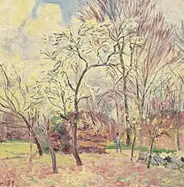 Alfred Sisley, Premier Jour де Printemps à Морет, Масляная картина - холст, 56 x 46